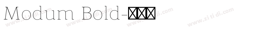 Modum Bold字体转换